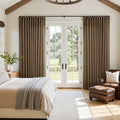 Extra Wide 96 Inch Long Pleated Curtains 70 Inch Wide Dutch Cocoa | Pinch Pleat by Twodrapes