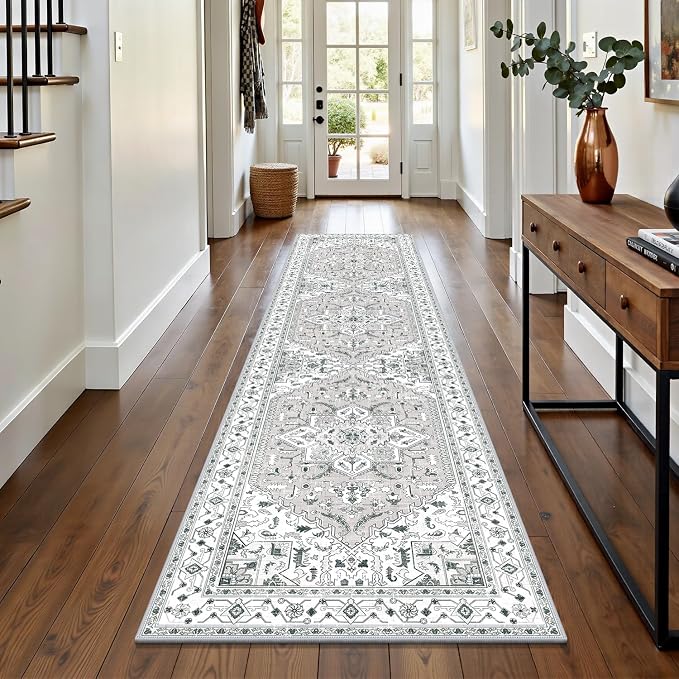 Yamaziot Washable Runner Rug, 2x8 Non-Slip Boho Vintage Hallway Kitchen Rug | by Yamaziot