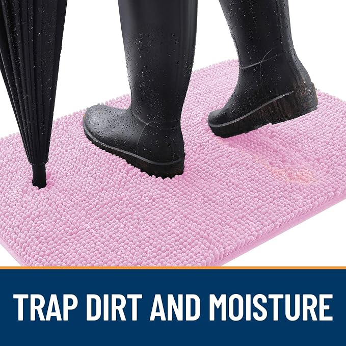 OLANLY Dog Door Mat for Muddy Paws 48x30, Super Absorbent Chenille Mud Mat | - Image 2