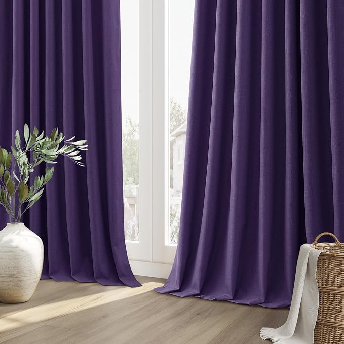 100% Blackout Curtains 84 Inch Length 2 Panels Set - Image 9