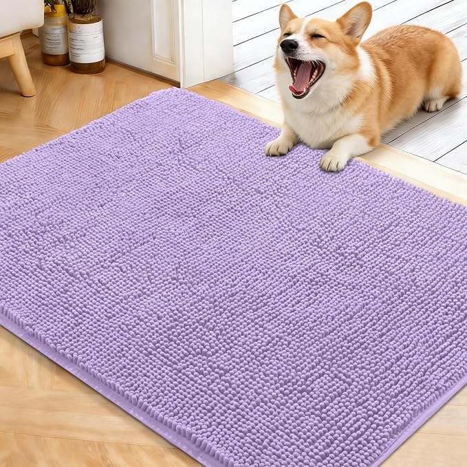 OLANLY Dog Door Mat for Muddy Paws 40x32, Super Absorbent Chenille Mud Mat | by OLANLY