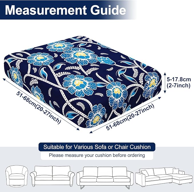 Smiry Waterproof Patio Cushion Covers, Stretch Outdoor Furniture Covers | Couch - Image 6