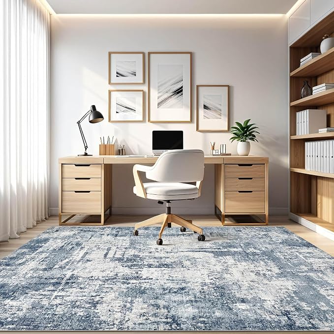 LOONGRUG 9x12 Area Rug Washable Large Neutral Modern Living Room Rugs | - Image 8