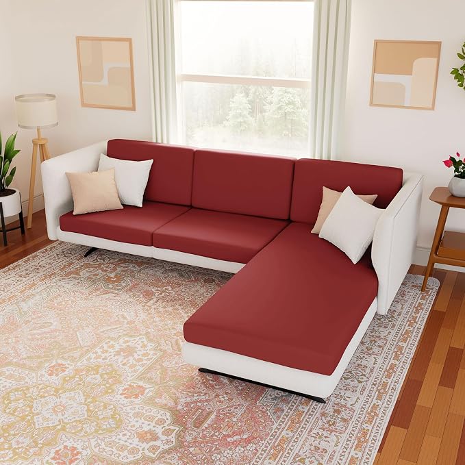 Waterproof Couch Cushion Covers, Stretch Sofa Seat Slipcovers | Stretch Fabric - Image 2