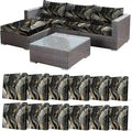 CALBODE 12 Pcs Stretch Outdoor Seat Cushion Covers, Indoor/Outdoor Couch Cover by CALBODE