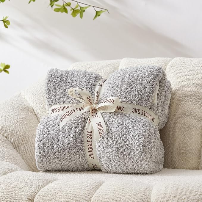 Snuggle Sac Oversized Bedding Blanket Grey Color Twin XL, Super Soft Warm - Image 5