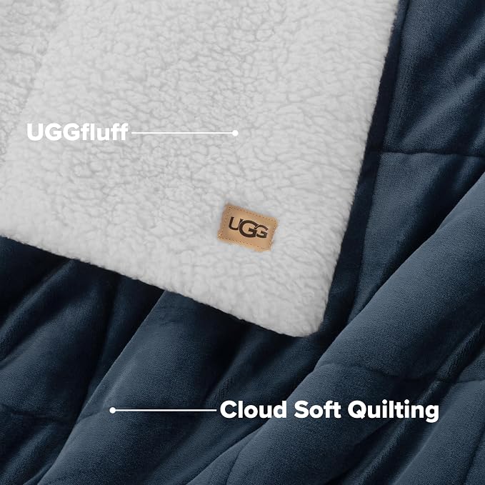 UGG Nita Throw Blanket, Reversible Fleece Blanket, Machine Washable, Soft & Cozy - Image 7