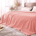 BEDELITE Fleece Blanket Soft Plush Queen Size Bed Blanket Pink 90"x90" | Ultra by BEDELITE