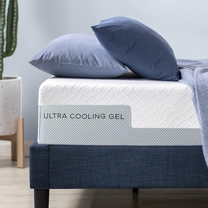 ZINUS 10 Inch Ultra Cooling Gel Memory Foam Mattress, Full, Cool-to-Touch Soft Knit Cover, Pressure Relieving, CertiPUR-US Certified, Mattress in A Box, All-New, Made in USA