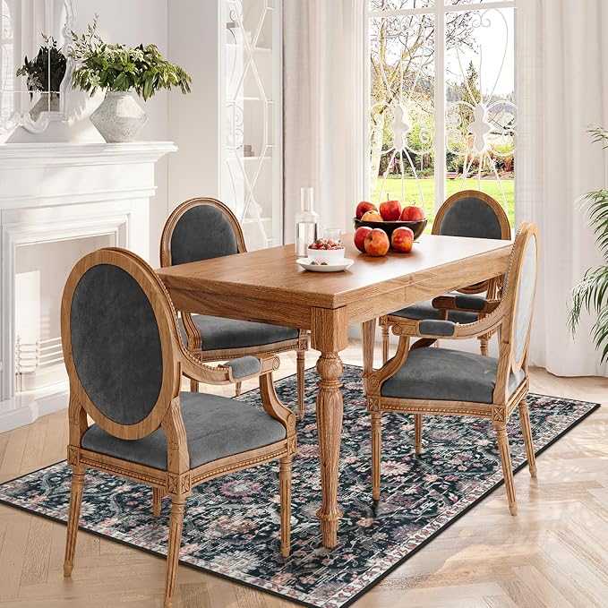 Lahome Moroccan Washable Rugs for Living Room, 4x6 Rug for Bedroom Non-Slip | - Image 6
