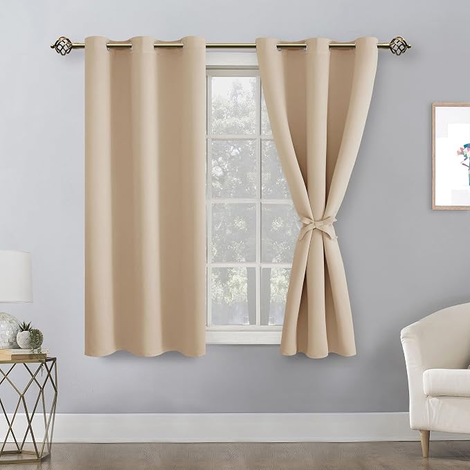 Blackout Curtains for Bedroom, 2 Drape Panels, 38 x 54 Inch | Thermal Insulated - Image 8