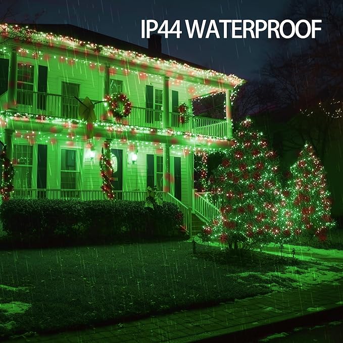 Dazzle Bright Outdoor Christmas String Lights, 1000 LED 328 FT Plug in Fairy Light with Remote Control 8 Modes & Timer, Waterproof Decoration for Home Garden Yard Xmas Wedding, Red & Green