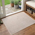 2x3 Oatmeal/White Area Rug Washable Non-Slip Soft by Unknown
