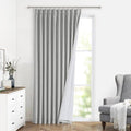 Vision Home Light Gray Pinch Pleated Full Blackout Curtains Linen Blended by VisionHome