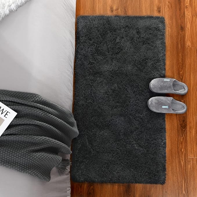 Chicrug Soft Runner Rug for Bedroom Living Room Plush Fluffy Rug 2x3 | Shag - Image 2