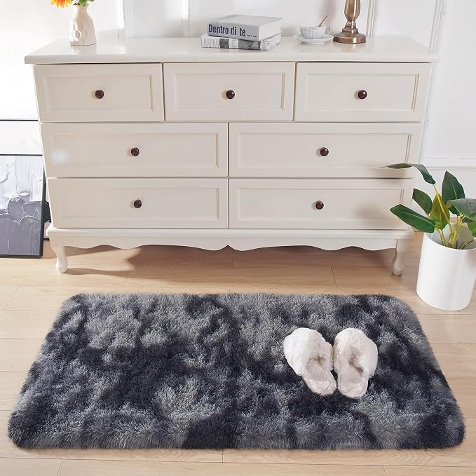 Chicrug Soft Runner Rugs for Bedroom Living Room Plush Fluffy Rug 2x4 | Shag - Image 4
