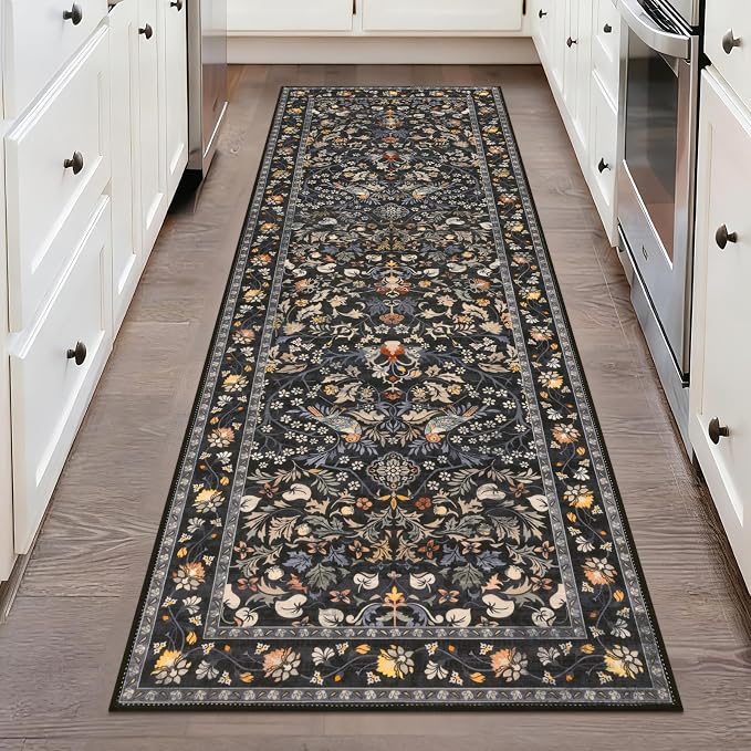 HEBE Hallway Runner Rug 2'x6', Washable Non Slip Kitchen Rug Runner | Soft Boho by HEBE