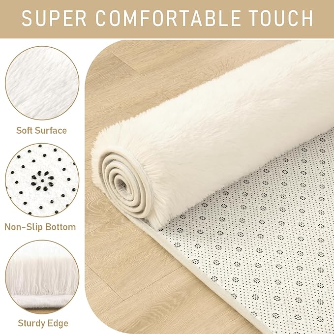 LOCHAS Area Rugs 9x12 Fluffy Living Room Carpets - Image 7