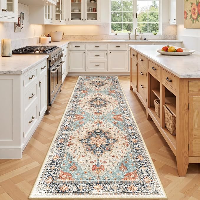 RELEANY Washable Area Rug, Runner 3'x9', Water Repellent, Pet Friendly by RELEANY