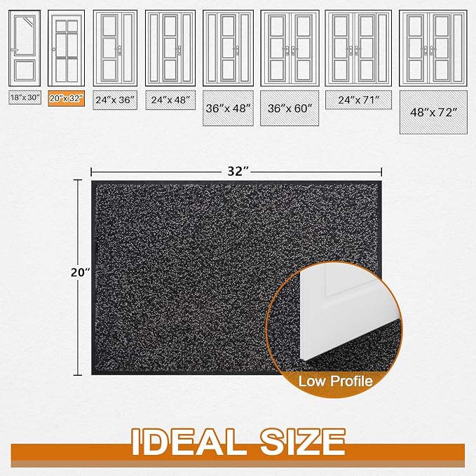 Super Absorbent Front Door Mat, Non-Slip Washable Indoor Doormats, Low Profile - Image 3