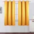 Yellow Blackout Curtains 40 x 63 Inch Length/Set of 2 Curtain Panels/Thermal by Lemomo