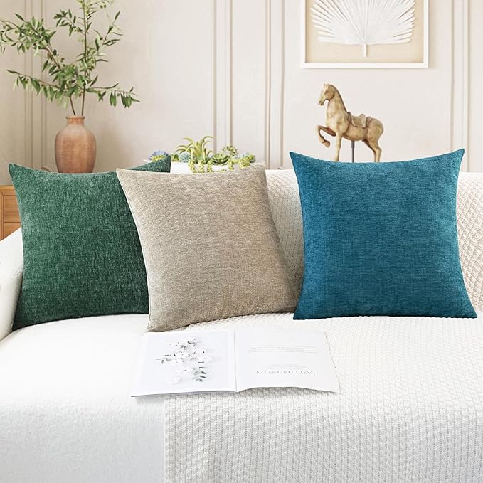CaliTime Decorative Couch Throw Pillow Covers 16 X 16 Inches Light Taupe | Pack - Image 5