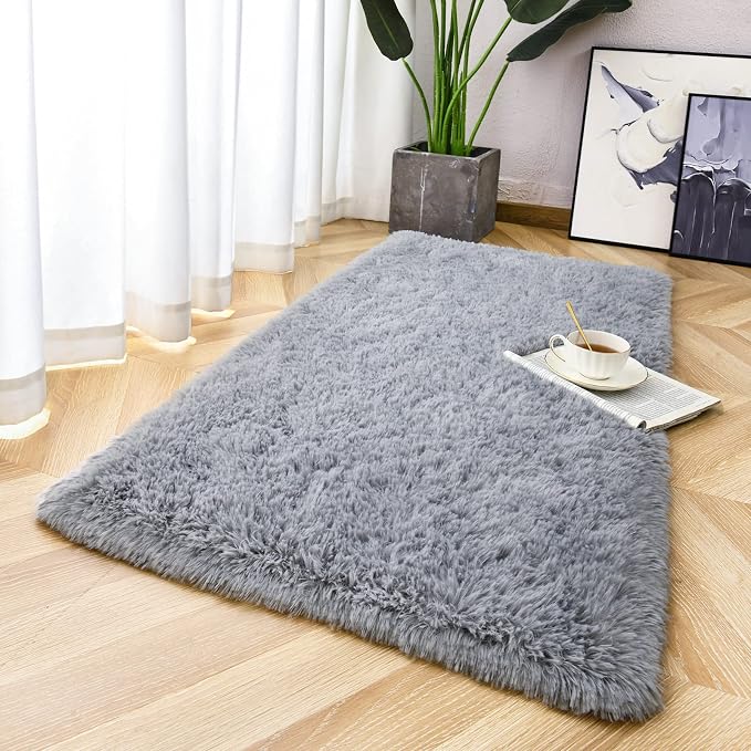 Chicrug Soft Runner Rug for Bedroom Living Room Plush Fluffy Rug 2x3 | Shag - Image 2