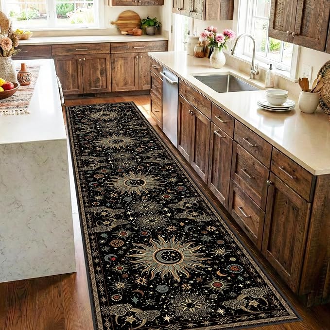Vacuum-Friendly, 2x10 Washable Area Rug by meejou