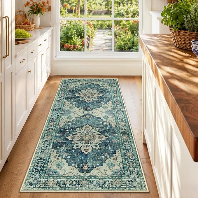 RELEANY Washable Area Rug, Runner 2'x6', Water Repellent, Pet Friendly by RELEANY