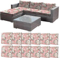 CALBODE 12 Pcs Stretch Outdoor Seat Cushion Covers, Washable Reusable, by CALBODE