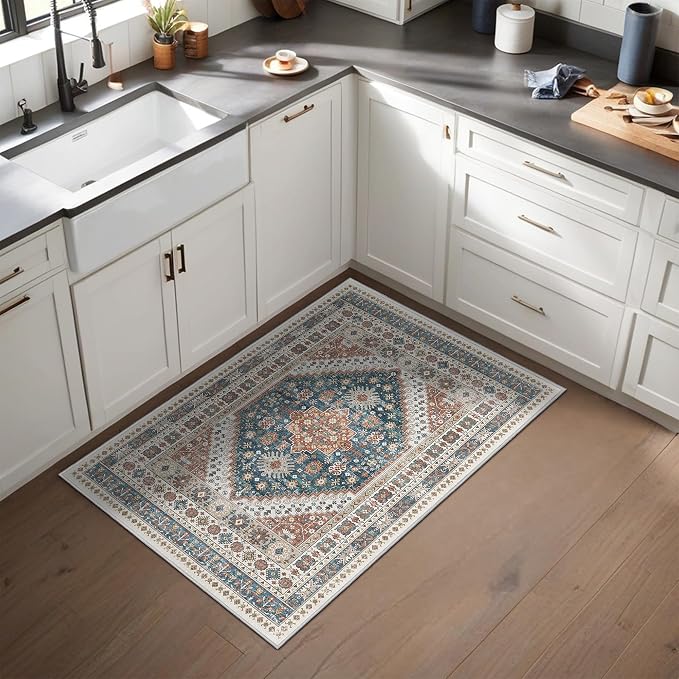 2x3 Entryway Rug Vintage Washable Rug Runner - Image 4