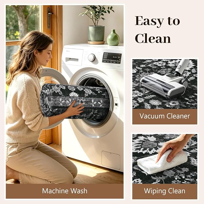 6x9 Ft Large Area Rugs for Living Room, Soft Non-Slip Machine Washable Rug - Image 8