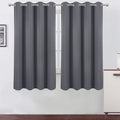 Grey Blackout Curtains 52 x 63 Inch/Gray Curtains Set of 2 Panels/Room by Lemomo