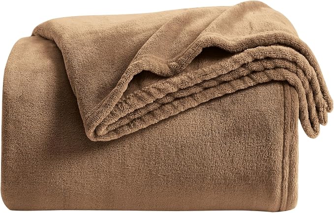 KMUSET Fleece Blanket Grey Queen Size Lightweight Cozy Plush Microfiber Solid by COZYBLANKETHappyHomeLife