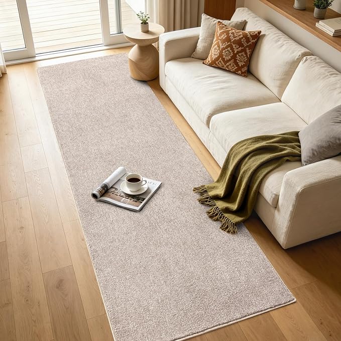 2x8 Oatmeal/White Runner Rug Washable Non-Slip - Image 7