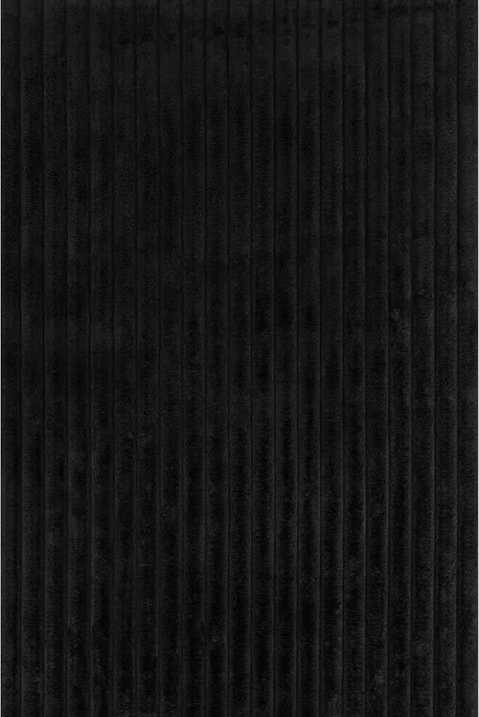 nuLOOM Kai Charcoal Striped Washable Area Rug - Image 4