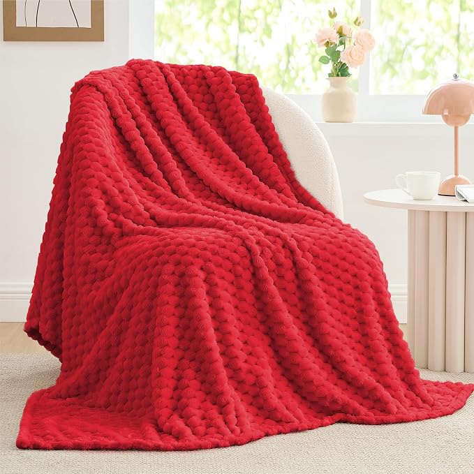 BEDELITE Red Throw Blanket for Couch, Soft Cozy Gifts for Women, 50 * 60 | 3D by BEDELITE
