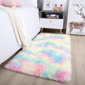2x3 Rainbow Fluffy Soft Area Rug Non-Slip by ModernHomeDecor