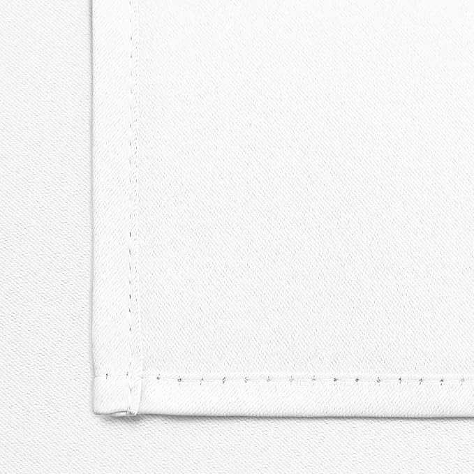 Yakamok Pure White Room Darkening Window Curtains 52x36 Inch - Image 4