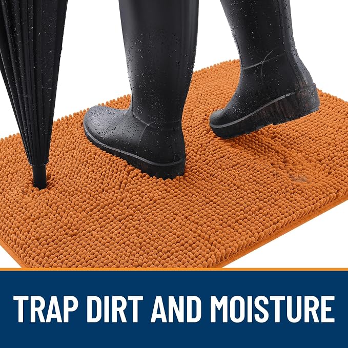 OLANLY Dog Door Mat for Muddy Paws 47x32, Super Absorbent Chenille Mud Mat | - Image 2