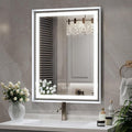 LED Bathroom Mirror, 28“x36“ Lighted Bathroom Mirror with Metal Framed, Extremely Bright LED Mirror for Bathroom, 3 Colors Dimmable, Anti-Fog, Memory, Wall Mounted Lighted Vanity Mirror