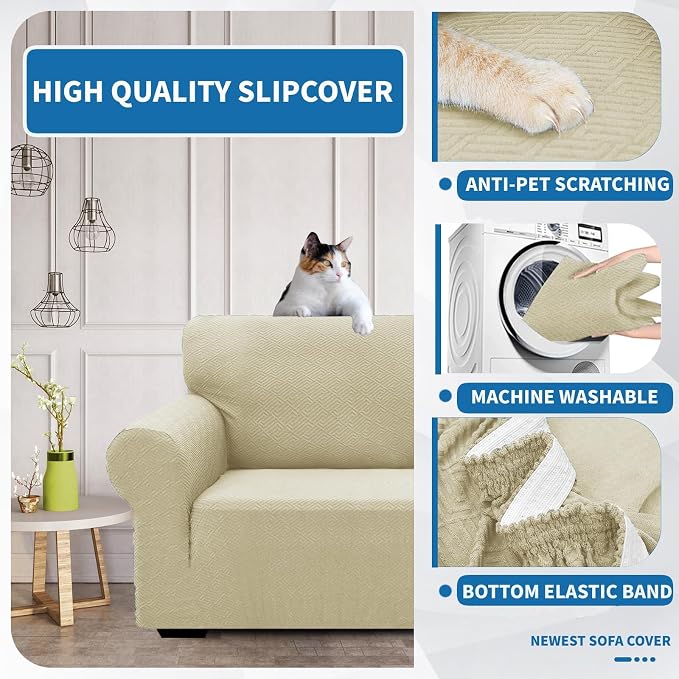 XINEAGE New Stretch Armchair Covers 1 Piece Chair Slipcovers Chair Protector - Image 6