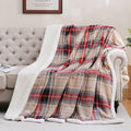 PU MEI Sherpa Fleece Throw Blanket 60" x 80" Reversible Plush Fluffy Large Big by HOME