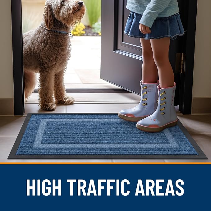 OLANLY Front Door Mat Outside 35x23, All-Season Heavy-Duty Rubber Doormat | - Image 8