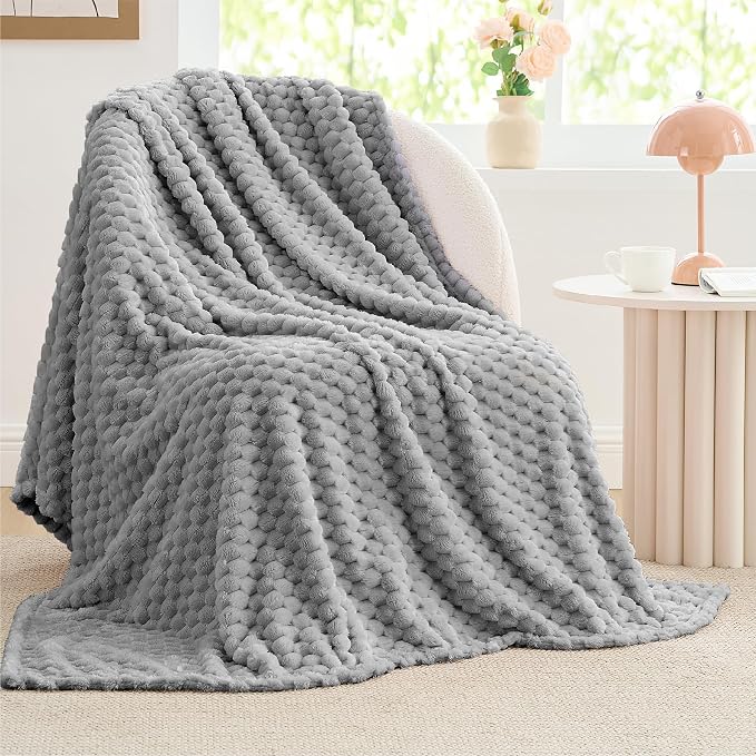BEDELITE Grey Large Throw Blanket by BEDELITE