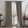 Brown Room Darkening Curtains 96 Inch Long by Pitalk