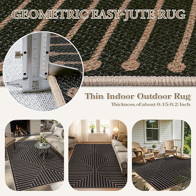 Lahome Neutral Outdoor Rug 5x7 - Image 4
