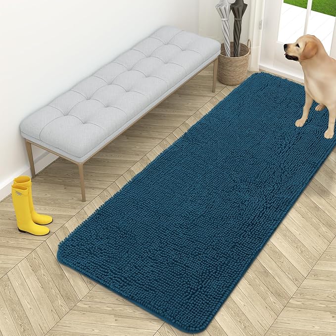 OLANLY Dog Door Mat for Muddy Paws 59x24, Super Absorbent Chenille Mud Mat | by OLANLY