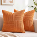 Fancy Homi 2 Packs Orange Samll Fall Decorative Throw Pillow Covers 14x14 Inch by Fancy+Homi