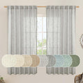 Faux Linen Curtains 63 inches Long by LAMIT